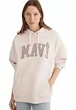 Mavi Damen Logo Sweatshirt T-Shirt, Mauve Chalk, M