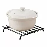 Figarge 2 Stück Topfuntersetzer Metall Quadratisch Hitzebeständiger Tischisolator für Töpfe Pfannen und Auflaufformen (22 * 22CM)