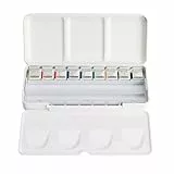 Schmincke – AKADEMIE® Aquarell Farbkasten, Kunststoff-Set, Grundsortiment 9 x 1/2 Näpfchen, 75 790 097, Metallkasten, hoch lichtechte Farbtöne, feine Künstler-Aquarellfarben