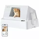 PETKIT Purobot Crystal Duo Selbstreinigende Katzentoilette mit Kamera, AI-Gesundheitsüberwachung, Geruchskontrolle, Offenes Design für große Katzen, Geeignet für Kristallkatzenstreu