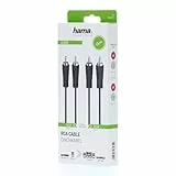 Hama Kabel 2x Cinch - 2x Cinch (RCA, Stereo, Kabel, Audio, 2xRCA, 1,52m) schwarz