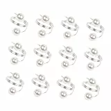 Amosfun 12st Serviettenringhalter Gold Sterling Inhaber Silber Sackleinen Serviettenringe Aus Perlen Serviettenhalter Silver