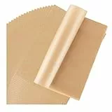 MUXHEL 300 Stück backpapier ohne PFAS, 30x40cm Backpapierzuschnitte, Pergamentpapier zum Backen, Butterbrotpapier Braun, für Käse, Sandwich, Burger