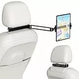 elitehood Tablet Halterung Auto kopfstütze – [Langer Aluminium-Auslegearm] [Ultrakompakt] Faltbare iPad Halterung Auto für Rücksitz, Ausziehbare KFZ Tablethalterungen für 4.7-13 Zoll Geräte