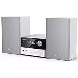 Grundig, Micro Anlage, Bluetooth, CD R/RW/USB Player, kompatibel mit MP3, digitaler FM-Tuner RDS & Dab+- Timer, 30 W RMS, schwarz und weiß, kompaktes und Elegantes Design