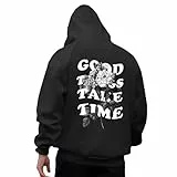 Zofedap Kapuzenpullover Herren Hoodie Männer mit Backprint Sweatshirt Streetwear Sweatjacke Langarm Kapuzenpulli Frühling Herbst Winter