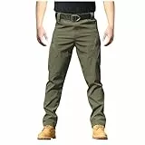 HSUAYEUD Zip Off Trekkinghose,Kampfhose Herren Taktische Hose mit Knieschützern für Jagdschießen Militär Outdoor Cargohose
