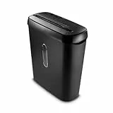 Hama Aktenvernichter P2 T2 E2 (Papierschredder mit Sicherheitsstufe, mit Einzug, auch für Plastikkarten, Streifenschnitt, inkl. 8l Papierkorb mit Sichtfenster) schwarz