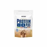 Weider - Protein 80 Plus - 4-Komponenten Protein Pulver - Hoher Proteingehalt mit 80% Eiweiß - Cremige Shakes mit Calcium & Vitamin B6 - 500g - Haselnuss-Nougat