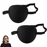 Verstellbare Augenklappe für Erwachsene und Kinder, Medizinische Augenklappe Verstellbar Für Linke Oder Rechte Augen Faule Amblyopie die Erholungsphase nach Operationen Und Cosplay(Schwarz)