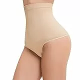INNERSY Bauchweg Tanga Damen Beige Shapewear Bauch Weg Unterhose Shape Unterwäsche String Frauen (S, 1 Beige)