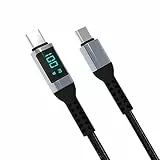 Xingdianfu USB C Auf USB C Kabel PD 100W Schnellladekabel LED Anzeige Typ C Ladegerät (0,5m)