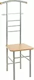HAKU Herrendiener mit Sitzfläche stiller Diener mit Sitz alu, buche, MDF, Metall - Maße: B 46 x H 119 x T 50 cm, Style: Modern