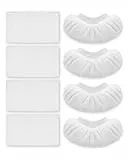 WOKEEPOW 4+4 Stück Universal Dampfreiniger Mikrofaser Ersatztücher für Handdampfreiniger, Tücher für Dampfreiniger Ersatzbezüge Zubehör Microfiber Cloth (Groß + Klein)