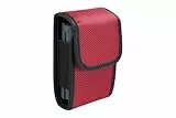 caseroxx Funkmeldertasche – passend für EuroBos, Swissphone, TPL, Polarion, Oelmann, Motorola, u.v.m. - Tasche mit Gürtelclip & Klettverschluss, rot