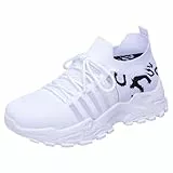 Generisch Damen Sneaker Slip In Sportschuhe Turnschuhe Dicker Boden Weich Mesh Atmungsaktiv Laufschuhe rutschfeste Komfortabel Leicht Straßenlaufschuhe Fitness Sporthalle Freizeitschuhe