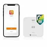 Smartwares Co-Detektor – 85 dB – Sensor 10 Jahre – Benachrichtigungen über App – Testknopf & Stummknopf – FGA-13800, Batteriebetrieben, Weiß