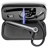 Bluetooth Headset V5.4 Wireless Freisprech Telefon, Bluetooth Ohrhörer kabellos, 120h Standby Headset Handy für Autofahren Büro Business, Mattschwarz