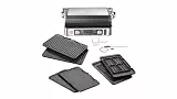 Braun MultiGrill 9 CG 9167, Kontaktgrill mit Grill-, Flach- und Waffelplatten und Temperaturfühler, Grillpositionen: Kontakt, Ofen, Spülmaschinenfeste Platten, Fettauffangschale, Boost-Funktion 265°