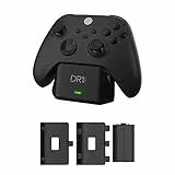 DR1TECH PowerSetX Ladestation und Akku Für Controller XBOX One X/S, Series X/S - Zubehör Für XBOX Wireless Controller + Smart Battery 1200 mAh (Controller NICHT Enthalten) [Amazon Exclusive]