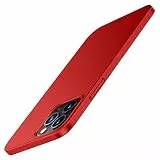 Galful iPhone 13 Pro Hülle 2021, Ultra Dünn Matte Handyhülle Slim Schutzhülle Kratzschutz Hardcase Anti-Rutsch Hard PC Case Cover Kompatibel mit iPhone 13 Pro, 6.1 Zoll -rot