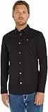 Tommy Jeans Herren Tjm Original Stretch Shirt Dm0dm04405 Langarmhemden Gewebte Oberteile, Black (Tommy Black), 3XL EU