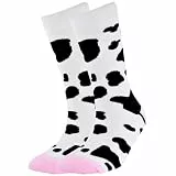 Socks Tunnel Gurken Gemusterte Bunte Socken (DE/NL/SE/PL, Numerisch, 36, 42, Regular, Regular, Kuh-Muster)