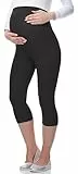 Be Mammy 3/4 Umstandsleggings aus Viskose BE-03 (Graphite, L)