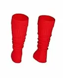 STEVEN Stulpen für Mädchen Rot, Wadenwärmer aus Baumwolle, Beinstulpen Kinder, Leg Warmers, Geschenk für Junge Tänzer