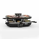 Tristar Raclette Clean Air, 1100 W, Für 6 Personen, Luftfiltersystem, Geruchsarm, Antihaft, PFAS-frei, Leicht zu Reinigen, RA-2760