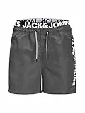 JACK & JONES Aruba Swim Shorts Herren Badehose, Farbe:Volcanic Ash, Größe:L