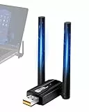 RUIZHI WiFi 6 WLAN Stick für PC, AX900Mbps Bluetooth Adapter mit 5DBI Antenne, Dual Band 2,4G/5GHZ, Free CD-Drive, MU-MIMO, WPA3, USB Dongle für Win7/8/10/11