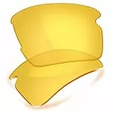 ThunderClap Polycarbonat Ersatzgläser für Oakley Flak 2.0 XL Sonnenbrillen OO9188 - Transparentes Gelb