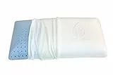Mlily Kissen, Schlafkissen, EBI. - K75.35.14 Gel-Nackenstützkissen Orthopädisches Gelschaum-Kissen mit Aloe-Vera-Kissenbezug Traum-Schlaf Visko-Kopfkissen 75x35x14cm Weiß