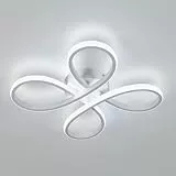 SENQIU LED Deckenlampe, 30W Moderne Deckenleuchte Led Kreative Blume Design, Deckenbeleuchtung Weiß Acryl für Wohnzimmer Küche Schlafzimmer Esszimmer, 6500K Kaltesweiß