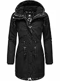 Ragwear Damen Wintermantel Warmer Parka lang mit Kapuze YM-Canny Intl Black22 Gr. M