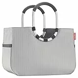reisenthel Einkaufstasche - 46 x 34 cm - Grau - Schwarz - Polyester - Aluminium - ringförmige Tragegriffe
