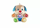 Fisher-Price Lernspaß-Hündchen mit drei Stufen, sprechendes Kuscheltier mit Musik als Kinderspielzeug und Baby Spielzeug, Interaktiver Teddybär, Babyspielzeug ab 6 Monate, Deutsche Version, FPM50