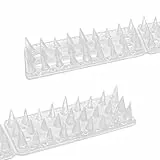 KOKMEYA Vogelabwehr Spikes Transparent, 12 Stück, Vogelspikes für draußen, Vogelschreck, Taubenabwehr Balkon, Waschbären, Katzen-Spikes für Innen- und Außenbereich, Gartenzaun (3,6 m, Transparent)
