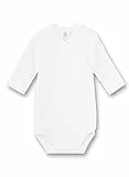 SANETTA Baby Body Weiß | Weich, hautfreundlich, anschmiegsam – atmungsaktiv, mit Druckknöpfen, ideal für Neugeborene