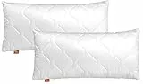 sleepling Kopfkissen 40x80 cm 2er Set, Allergiker Kissen, waschbar, Made in EU, Ökotex, langes Schlafkissen 40 x 80, Bettkissen, Pillow, 2 Stück, Komfort 100