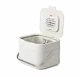 Joseph Joseph Stack 4 - Komposteimer küche, biomülleimer mit Geruchsfilter und deckel, 4 Liter, Stein