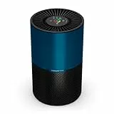 Rowenta Pure Air Compact Luftreiniger, für Zuhause, hocheffiziente Luftreinigung, bis 52 m², 3-in-1 Filterung, HEPA Allergy+, Echtzeit-Luftqualitätsanzeige, Schwarz/Blau, PU2221F0