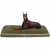 HMTOPE Orthopädisches Hundebett, Hundematte im Doppelstock-Design, Waschbar Hundekissen, Abnehmbar Hundekorb, 120 cm für Große Hunde, Olivgrün