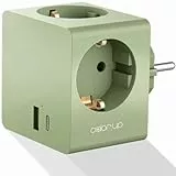 COLOR UP Steckdosenwürfel ohne Kabel, 5in1 Steckdosenadapter für DE/NL/ES/SE/FR, Mehrfachsteckdose für USB A/C + 3X C E/F, Mehrfachstecker für Steckdose mit Überspannungsschutz & Kindersicherung