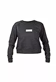 MOROTAI Damen Sweatshirt Naka L Bloc Logo Sweatshirt Dunkelgrau, M, W-204J206-06-M