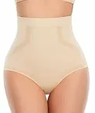 SIMIYA Shapewear Damen Bauchweg Unterhose Miederhose Damen Bauch Weg Hose Figurformende Shaping Unterwäsche Slip Stark Formend Body Shaper Slip(Beige,XXL)