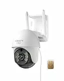 XIAOVV 4G Outdoor-Überwachungskamera, 4G LTE-Kamera, 3MP High Resolution, Vollfarb-Nachtsicht, Bewegungserkennung, IP65 wasserdicht, Alarmmeldung, Zwei-Wege-Audio