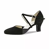 Werner Kern Damen Tanzschuhe Ronja 6 - Veloursleder Schwarz - Größe: EU 39 1/3