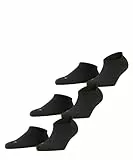 FALKE Unisex Sneakersocken Cool Kick Sneaker Multipack U Sn weich atmungsaktiv schnelltrocknend kurz einfarbig 3 Paar, Schwarz Black 3000, 44-45